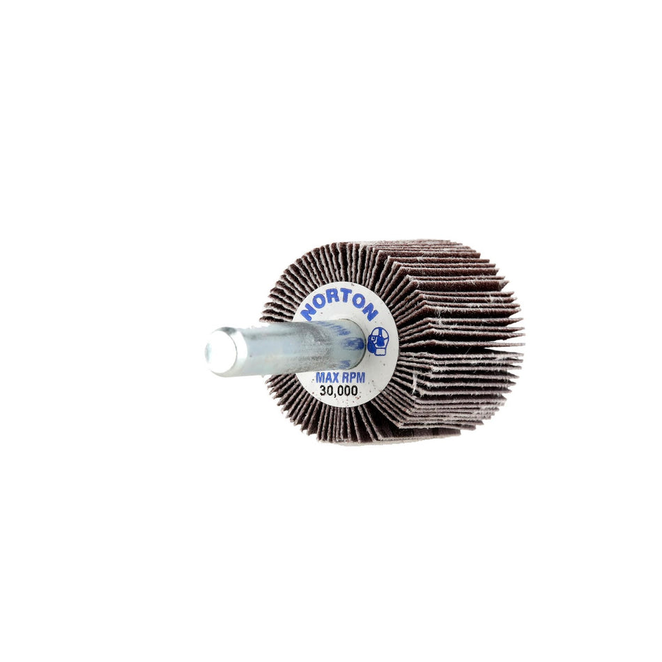 Norton 1 x 1 in High Performance Spindle Flap Wheel P180 Grit ARY03 Aluminum Oxide, 10-Pack