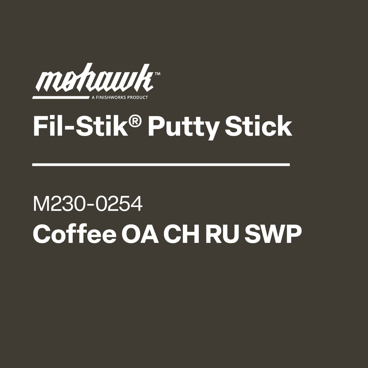 Mohawk M230-0254 Coffee furniture scratch and nick touch-up stick