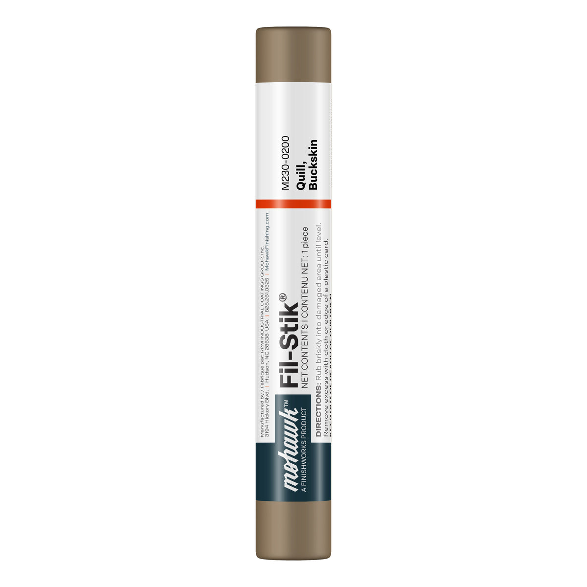 Mohawk Quill Buckskin Fil-Stik wax putty stick for wood repair
