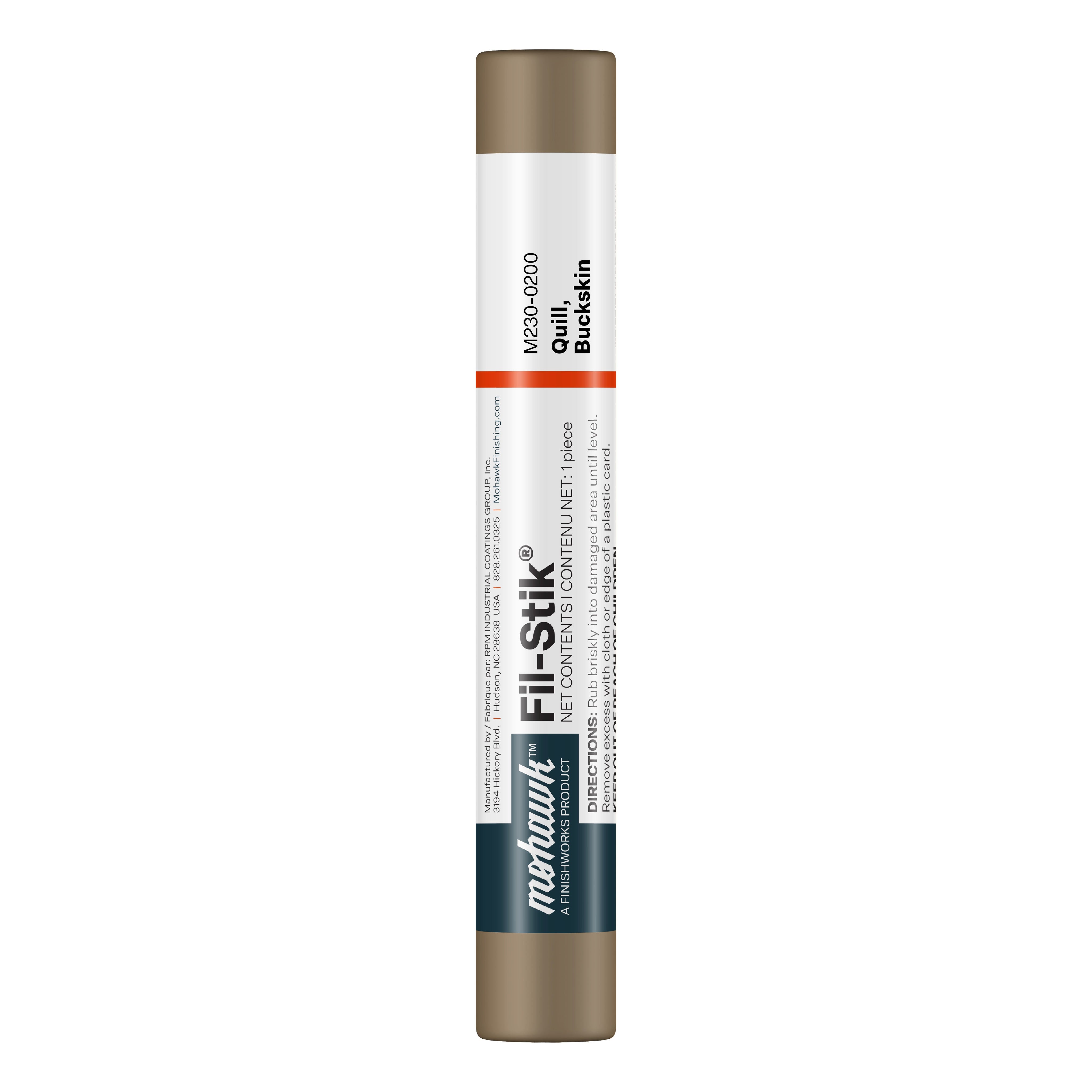 Mohawk Quill Buckskin Fil-Stik wax putty stick for wood repair
