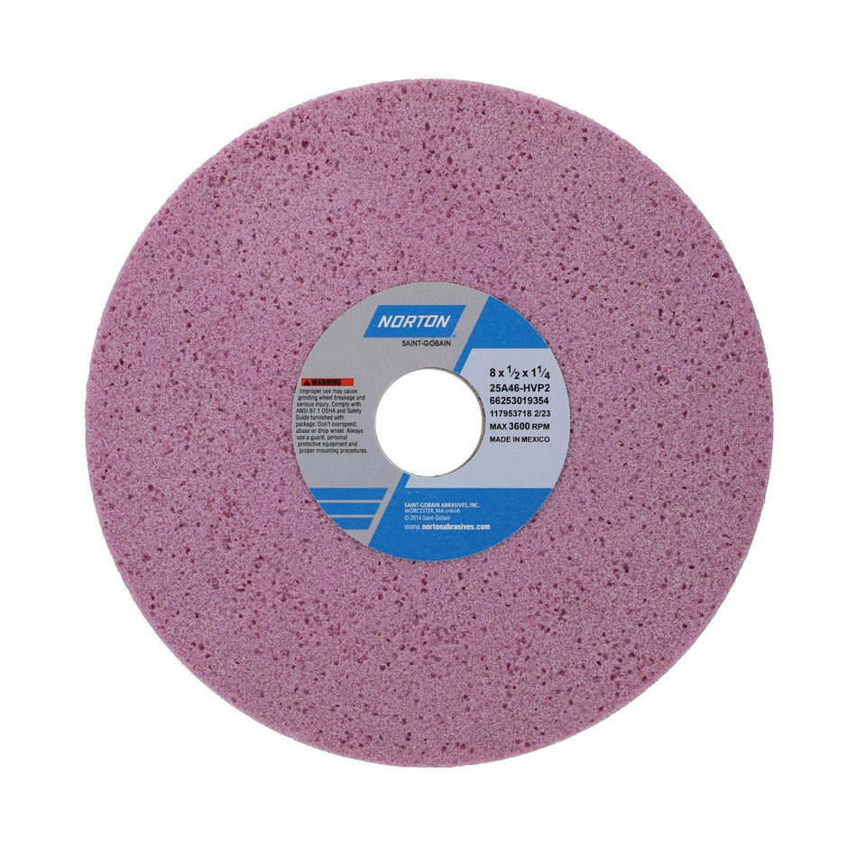 Norton 8 x 1/2 x 1-1/4 in Type 01 Toolroom Wheel 25A 46 H VP2