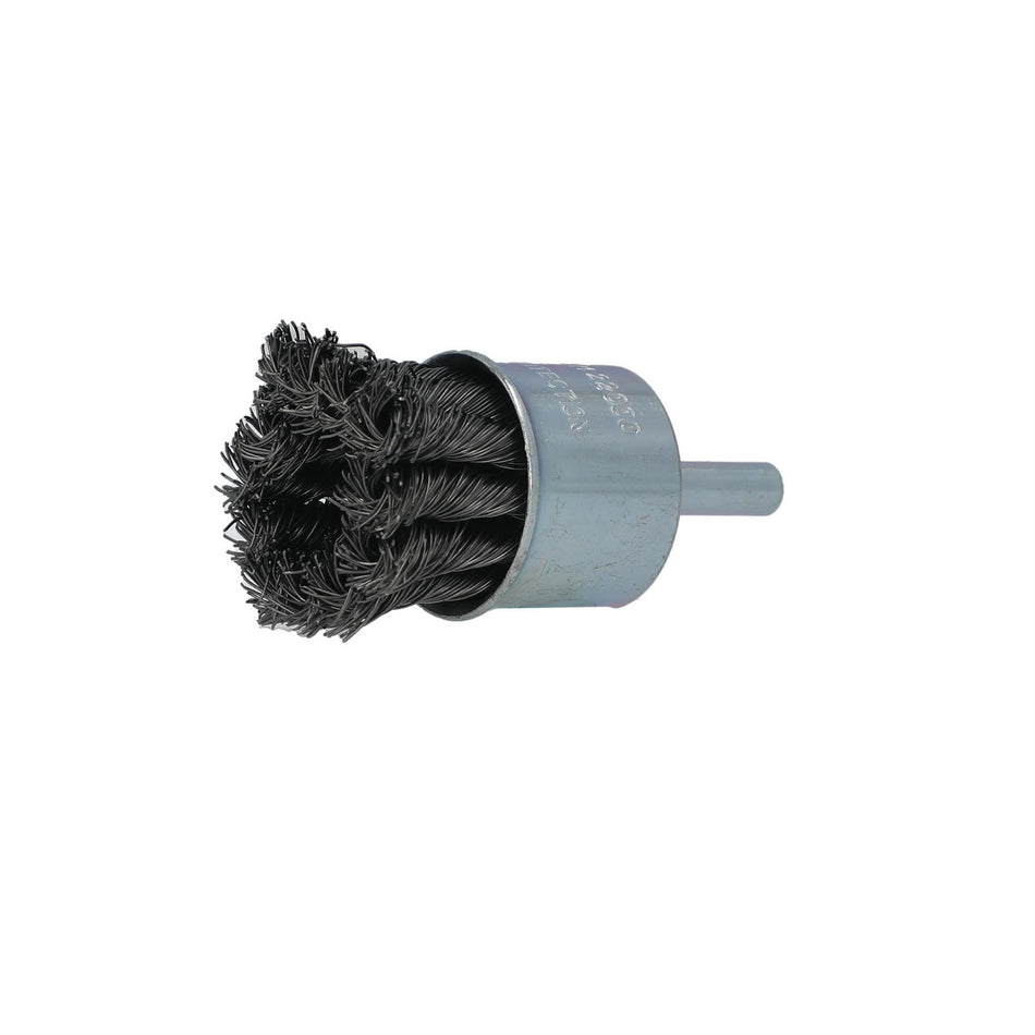 Norton 1-1/8 x 0.014 x 1/4 in Shank Mounted End Brush, 20-Pack