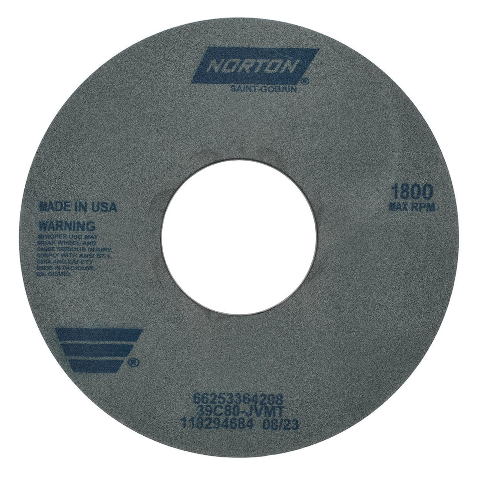 Norton 14 x 1 x 5 in Type 01 Toolroom Wheel 39C 80 K VMT