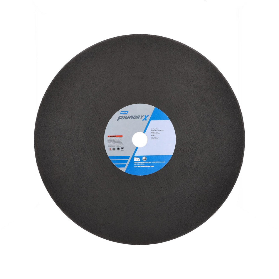 Norton 24 x 7/32 x 1-3/4 in Foundry X Type 01 Reinforced Cut-Off Wheel ZA 20 Grit V B75B, 10-Pack