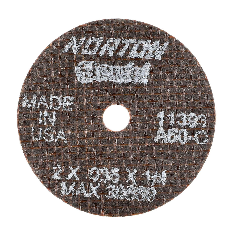 Norton 2 x 0.035 in Gemini Type 41 Cut-Off Wheel AO 60 Grit O, 25-Pack