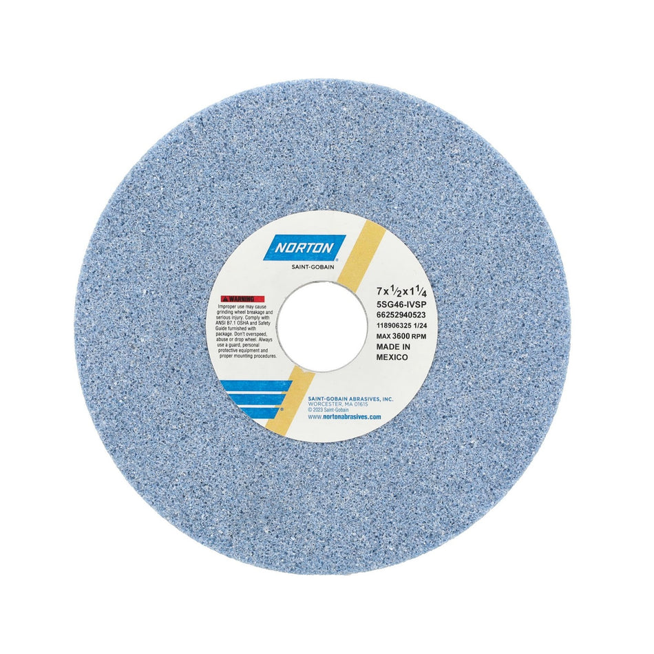 Norton 7 x 1/2 x 1-1/4 in SG Type 01 Toolroom Wheel 5SG 46 I VSP