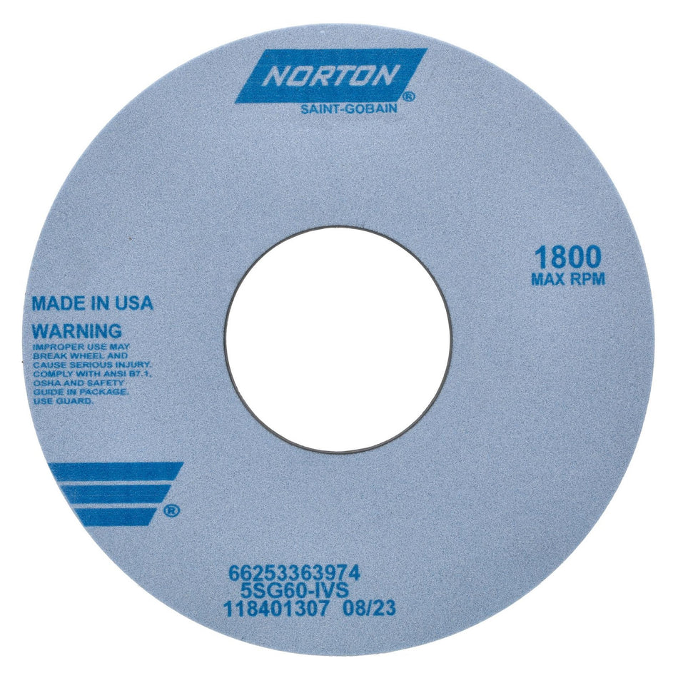 Norton 14 x 1 x 5 in SG Type 01 Toolroom Wheel 5SG 60 I VS