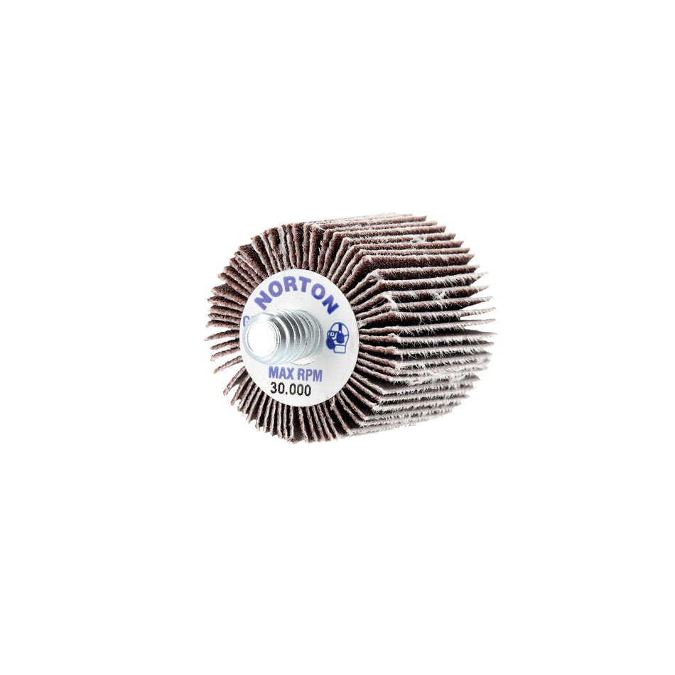 Norton 1 x 1 in Spindle Flap Wheel P120 Grit ARX01 Aluminum Oxide, 10-Pack