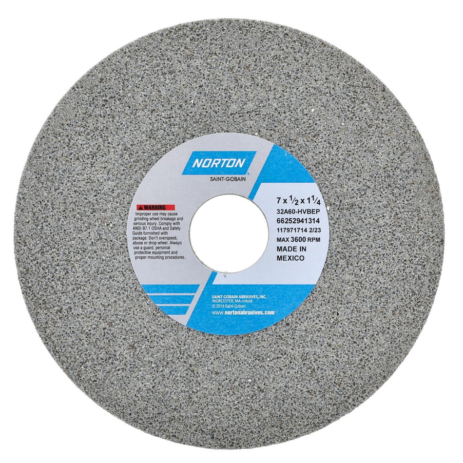 Norton 7 x 1/2 x 1-1/4 in Type 01 Toolroom Wheel 32A 60 H VBEP