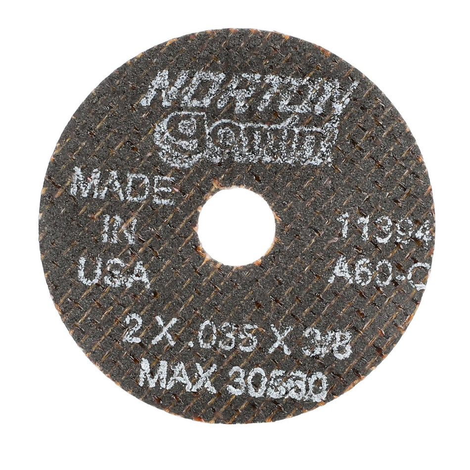 Norton 2 x 0.035 in Gemini Type 41 Cut-Off Wheel AO 60 Grit O, 25-Pack