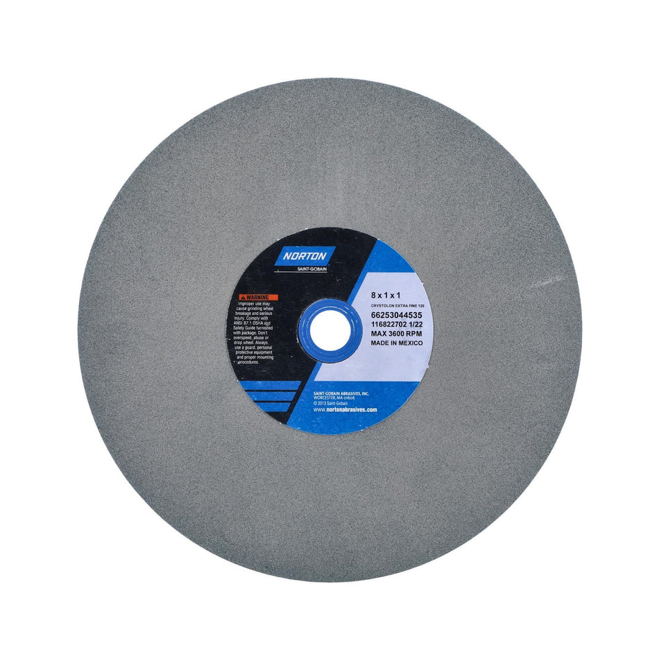 Norton 8 x 1 x 1 in Gemini Bench Straight Wheel 01 39C 120 J VMT