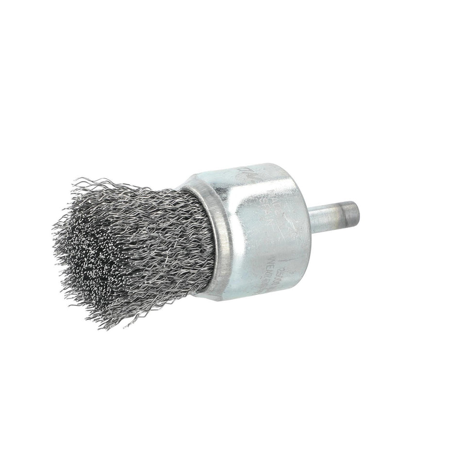 Norton 1-1/8 x 0.012 x 1/4 in Shank Mounted End Brush, 10-Pack