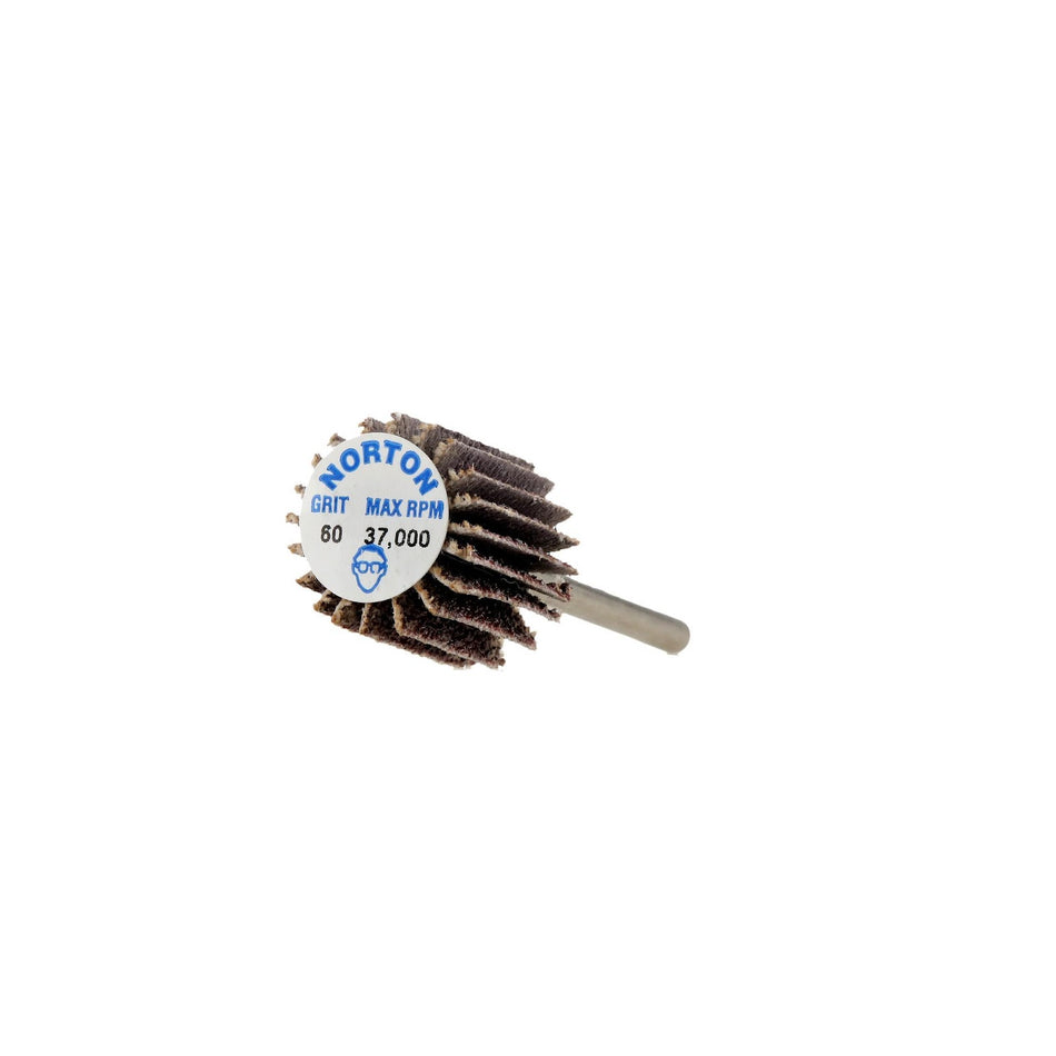 Norton 5/8 x 5/8 in High Performance Spindle Flap Wheel P60 Grit R369 Aluminum Oxide, 10-Pack