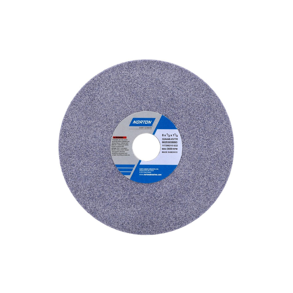 Norton 8 x 1/2 x 1-1/4 in Type 01 Toolroom Wheel 32AA 46 K VTR