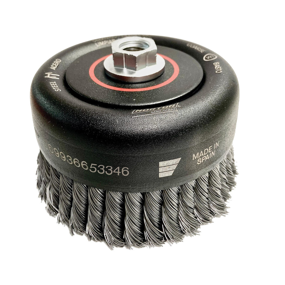 Norton 3 in x 0.014 in x 5/8 in-11 BlueFire Cup Brush