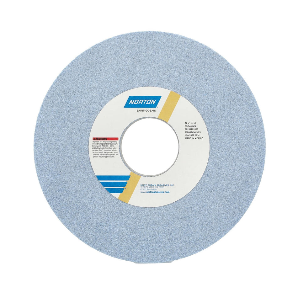 Norton 12 x 1-1/2 x 3 in SG Type 01 Toolroom Wheel 5SG 46 I VS