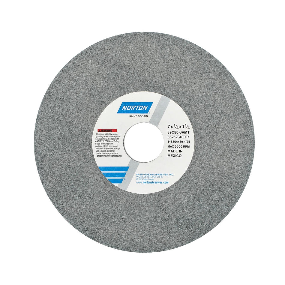 Norton 7 x 1/4 x 1-1/4 in Type 01 Toolroom Wheel 39C 80 K VMT
