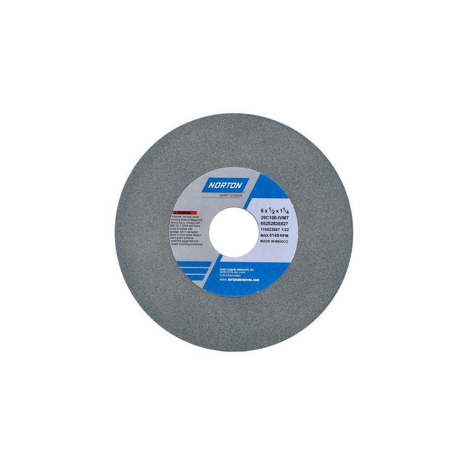 Norton 6 x 1/2 x 1-1/4 in Type 01 Toolroom Wheel 39C 100 J VMT