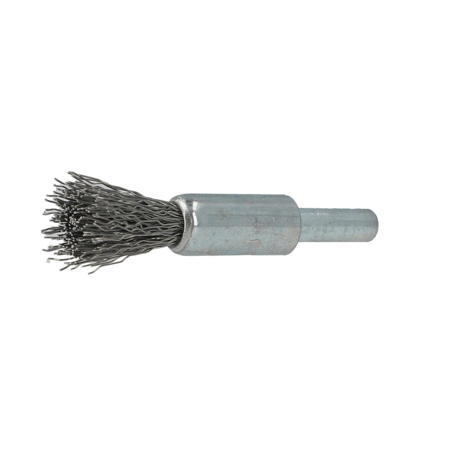 Norton 1/2 x 0.014 x 1/4 in Shank Mounted End Brush, 25-Pack
