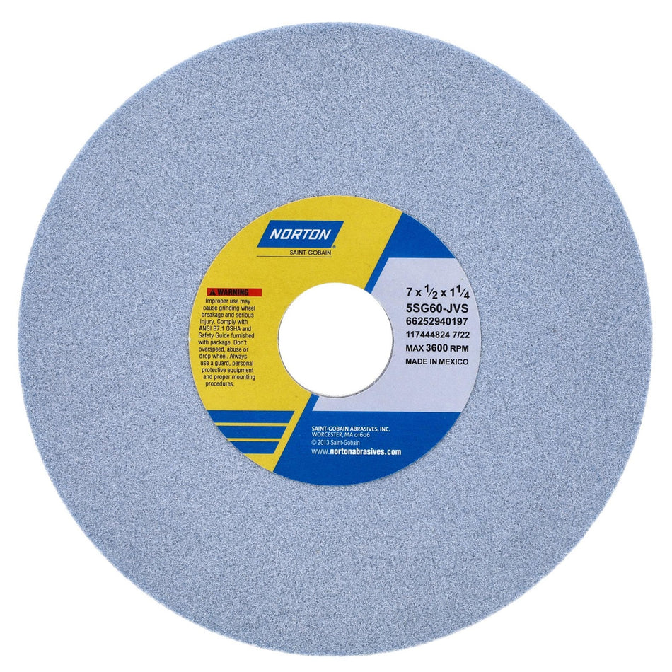 Norton 7 x 1/2 x 1-1/4 in SG Type 01 Toolroom Wheel 5SG 60 J VS