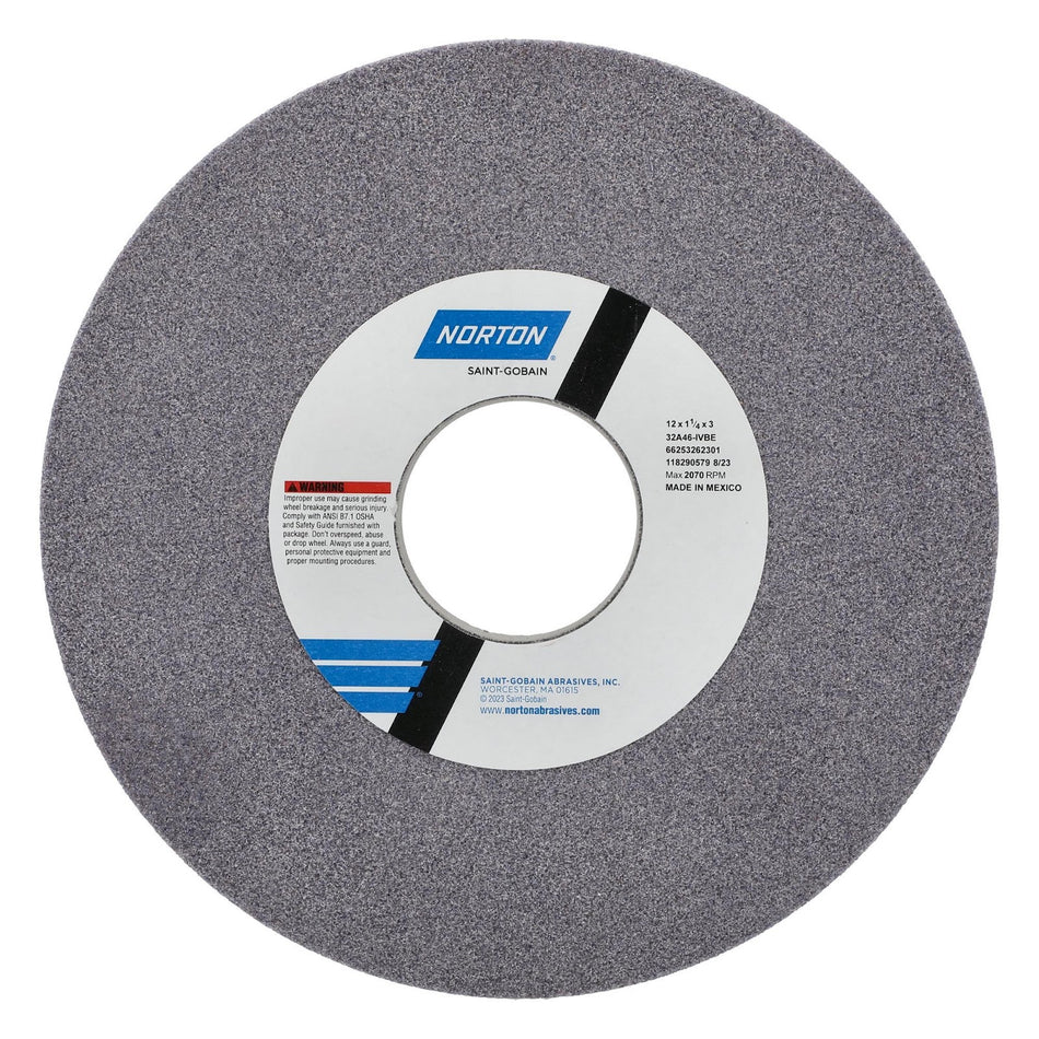 Norton 12 x 1-1/4 x 3 in Type 01 Toolroom Wheel 32A 46 I VBE