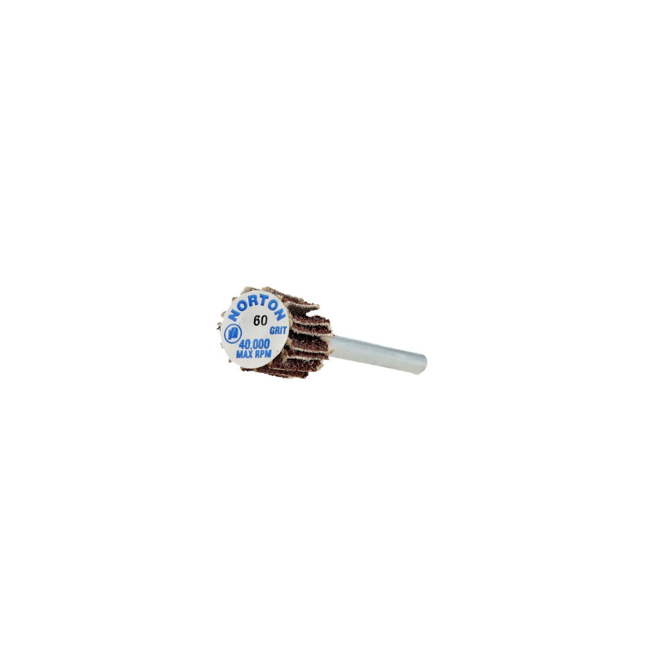 Norton 3/8 x 3/8 in Merit Spindle Flap Wheel P60 Grit R369 Aluminum Oxide, 10-Pack