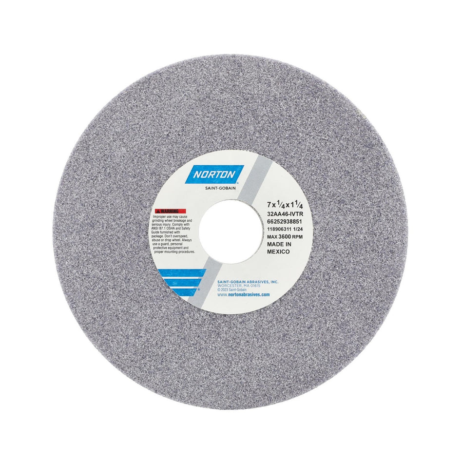 Norton 7 x 1/4 x 1-1/4 in Type 01 Toolroom Wheel 32AA 46 I VTR