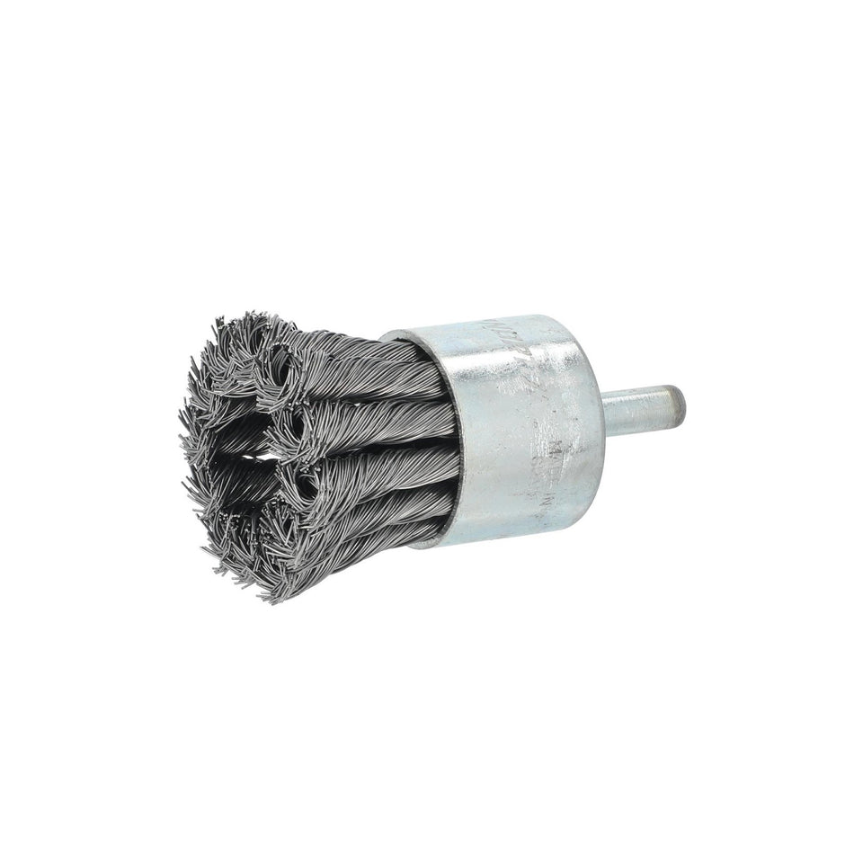 Norton 1-1/8 x 0.014 x 1/4 in Shank Mounted End Brush, 10-Pack