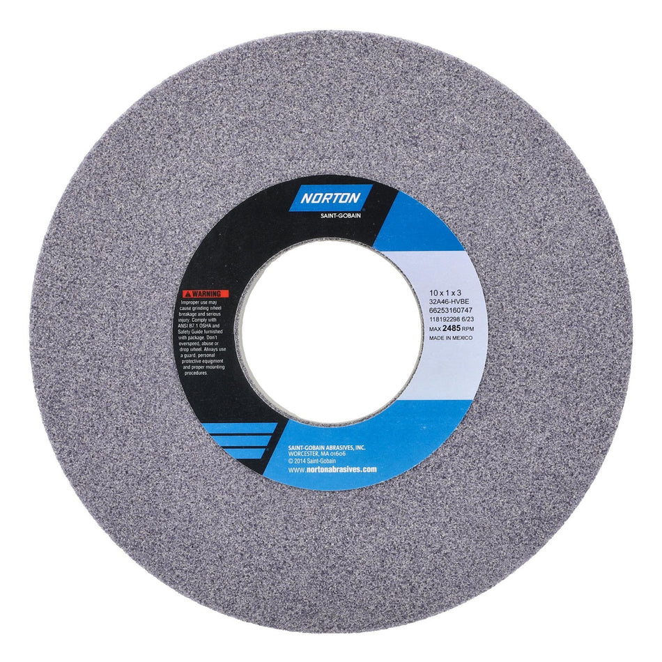 Norton 10 x 1 x 3 in Type 01 Toolroom Wheel 32A 46 H VBE