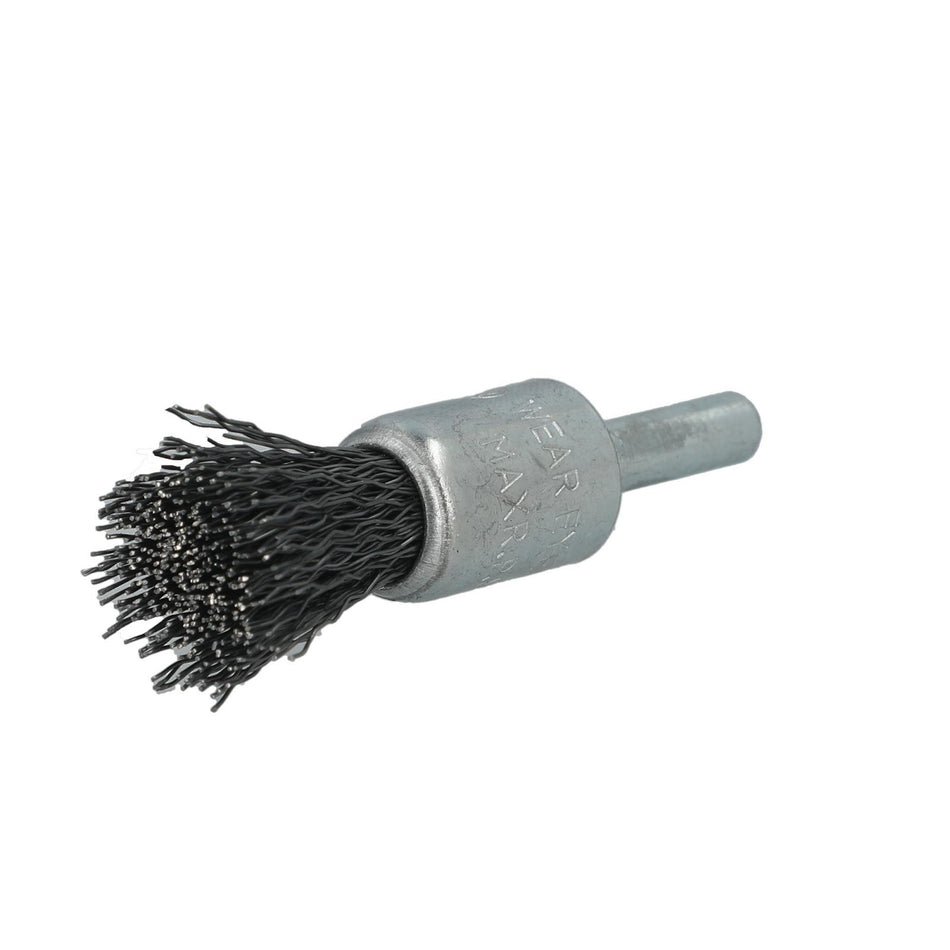 Norton 1/2 x 0.014 x 1/4 in Shank Mounted End Brush, 20-Pack