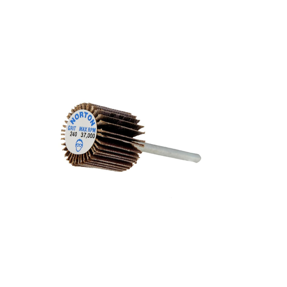 Norton 5/8 x 5/8 in High Performance Spindle Flap Wheel P240 Grit R369 Aluminum Oxide, 10-Pack