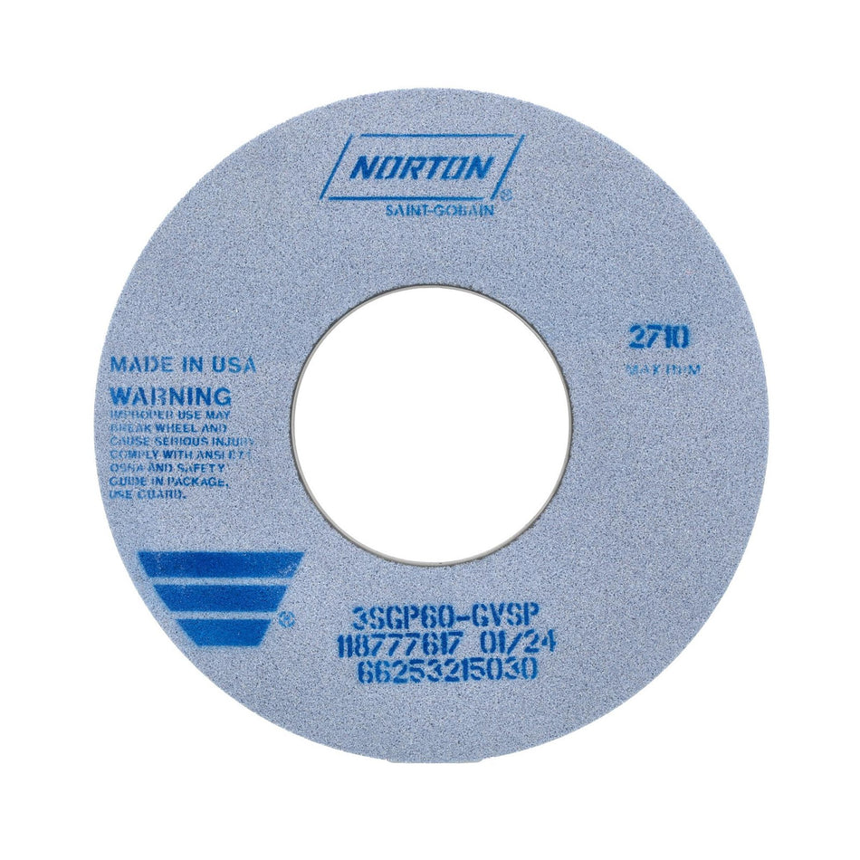 Norton 12 x 1-1/2 x 5 in SG Type 01 Toolroom Wheel 3SGP 60 G VSP