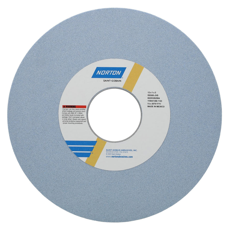 Norton 12 x 1 x 3 in SG Type 01 Toolroom Wheel 5SG 60 J VS