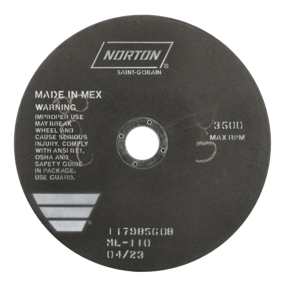 Norton 254 mm x 1.6 x 32 mm MetLab Type 41 Non-Reinforced Cut-Off Wheel AO 100 Grit G B24, 10-Pack
