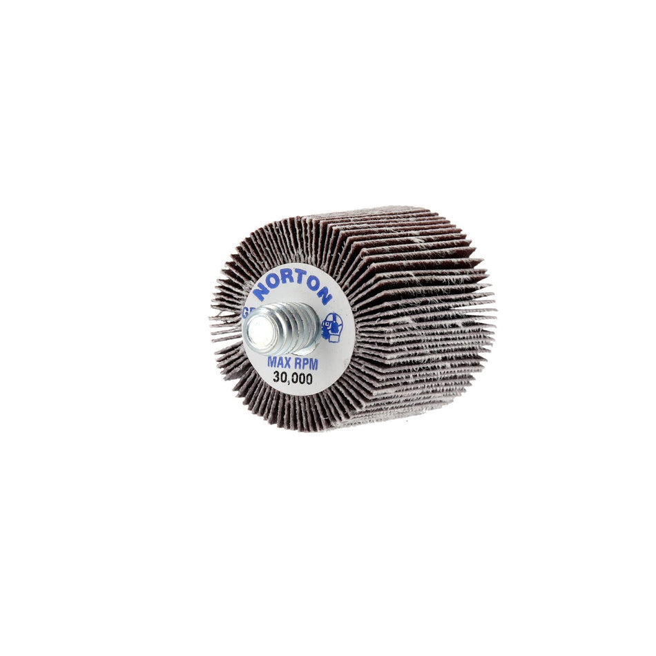 Norton 1 x 1 in High Performance Spindle Flap Wheel P240 Grit R207 Aluminum Oxide, 10-Pack