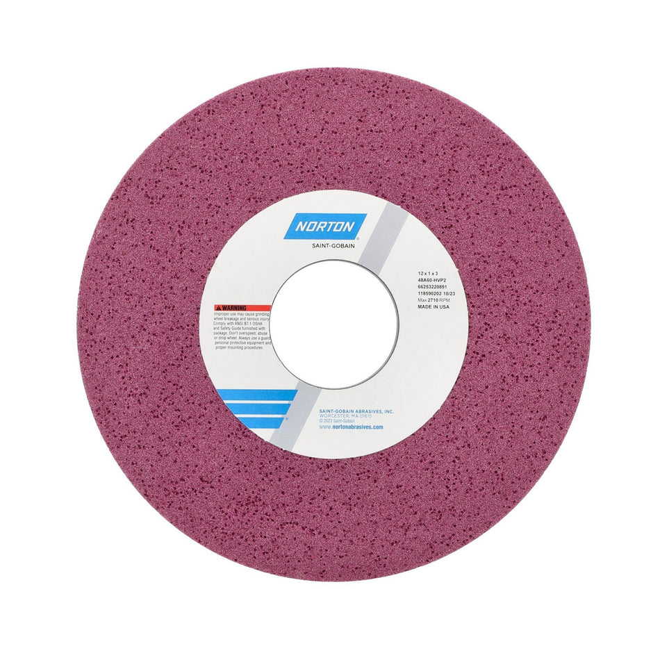 Norton 12 x 1 x 3 in Type 01 Toolroom Wheel 48A 60 H VP2