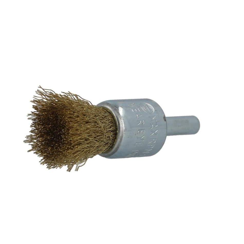 Norton 3/4 x 0.008 x 1/4 in Shank Mounted End Brush, 20-Pack