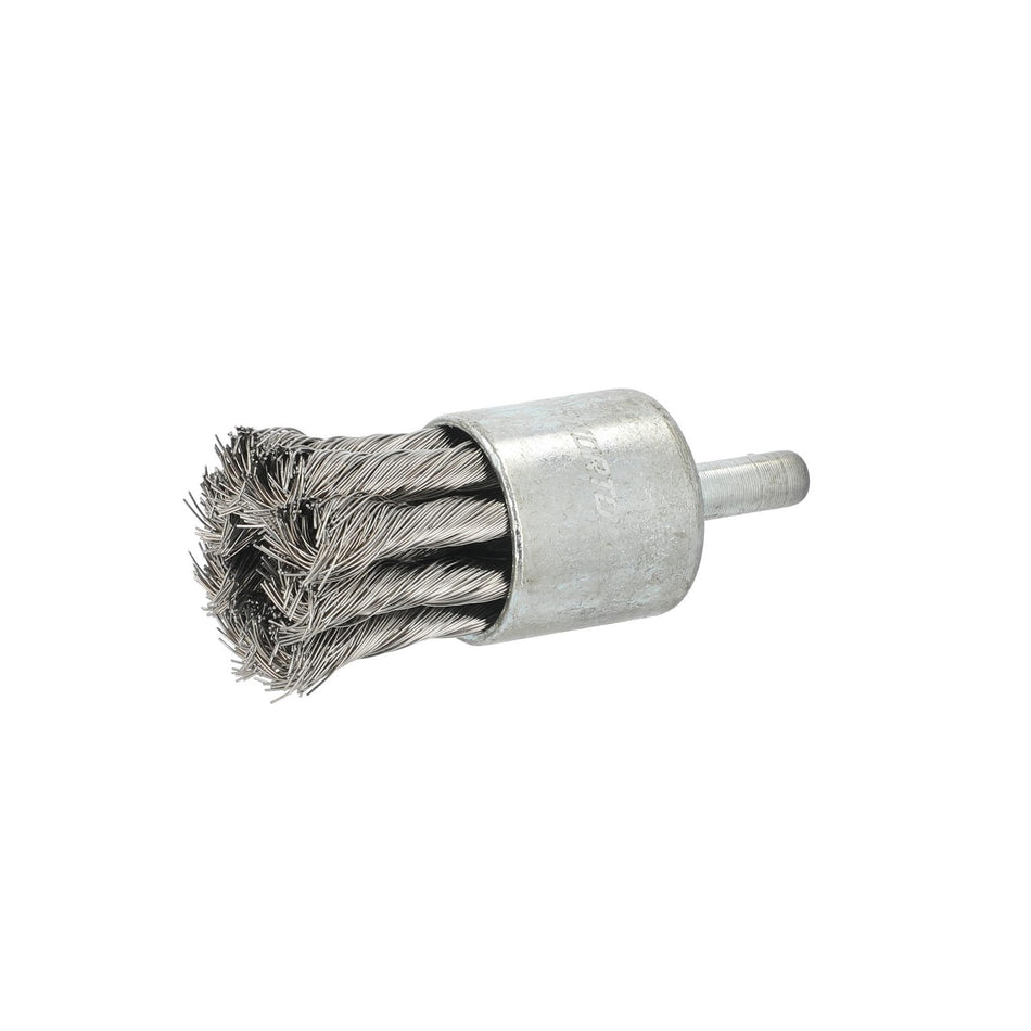 Norton 1 x 0.014 x 1/4 in Shank Mounted End Brush, 10-Pack