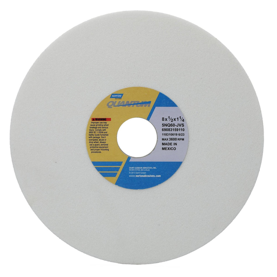 Norton 8 x 1/2 x 1-1/4 in Quantum Type 01 Toolroom Wheel 5NQ 60 J V35