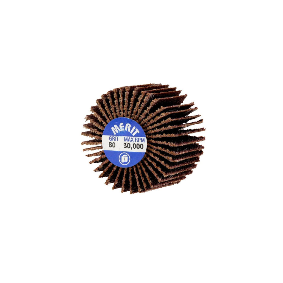 Norton 1 x 5/8 in High Performance Spindle Flap Wheel P80 Grit ARY03 Aluminum Oxide, 10-Pack