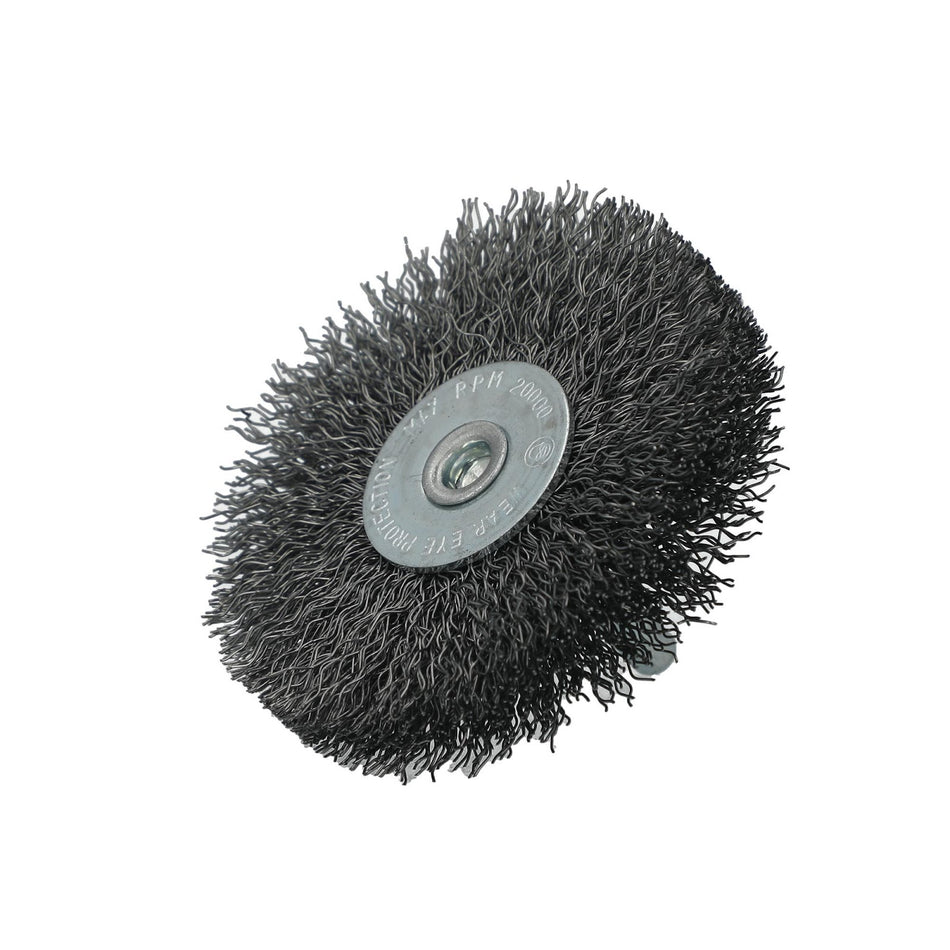 Norton 3 x 0.012 x 1/4 in Shank Mounted Wheel Brush, 6-Pack