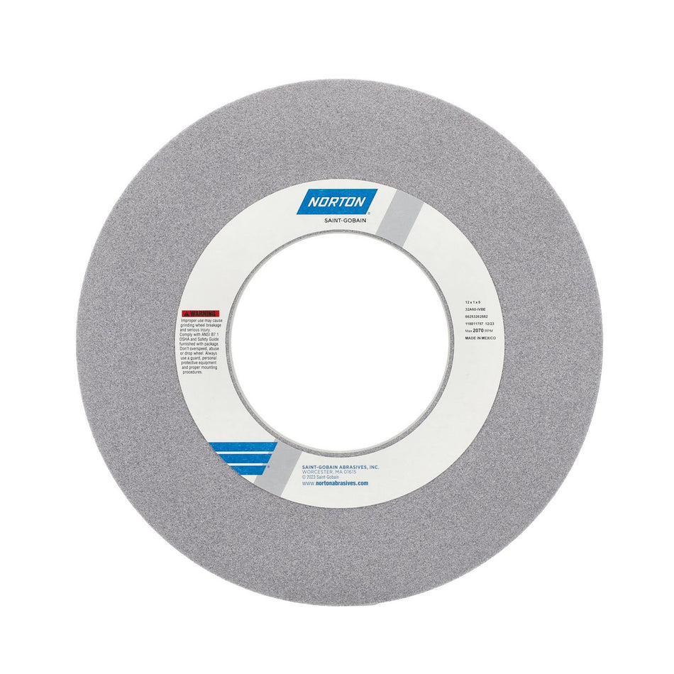 Norton 12 x 1 x 5 in Type 01 Toolroom Wheel 32A 60 I VBE