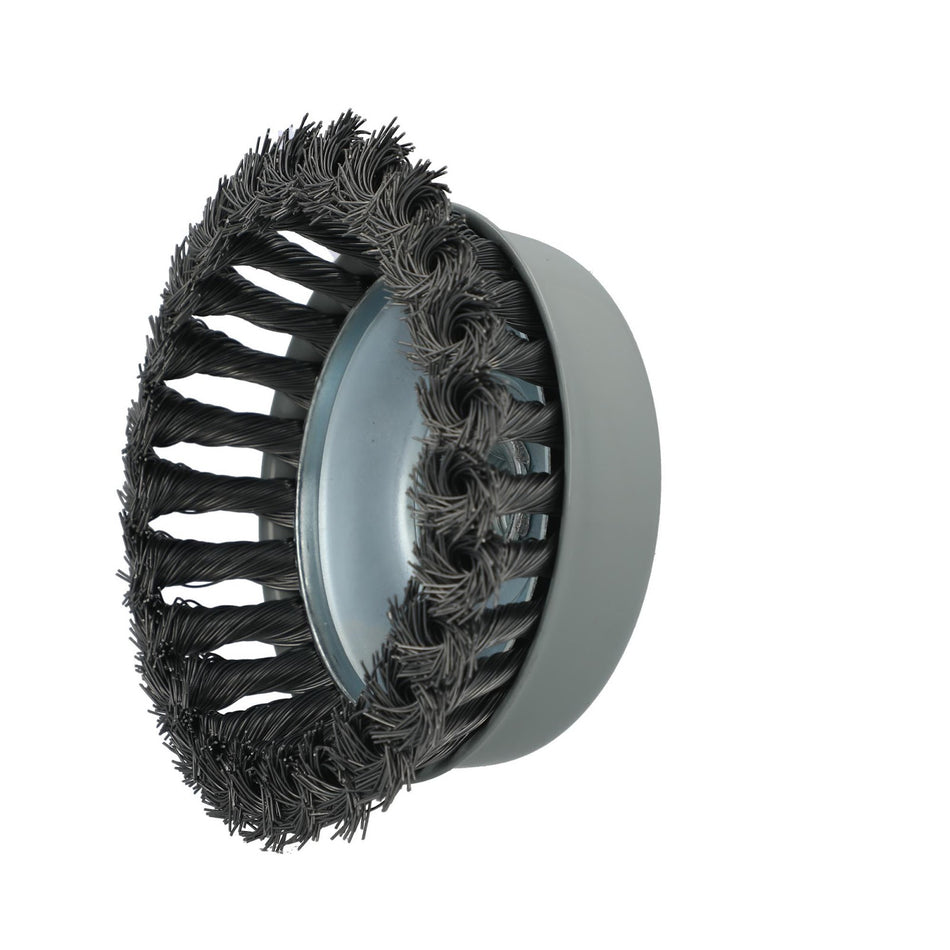 Norton 5 x 0.020 x 5/8-11 x 1 In. Carbon Steel Standard Twist Knot Wire Cup Brush