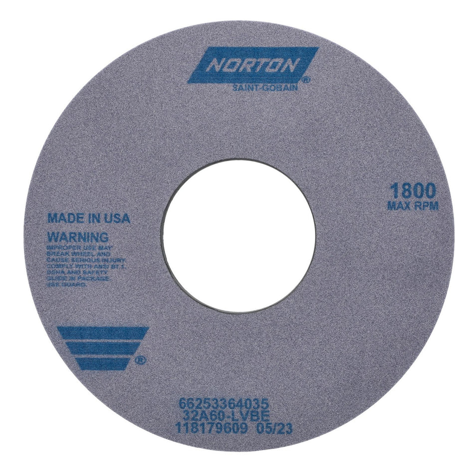 Norton 14 x 1 x 5 in Type 01 Toolroom Wheel 32A 60 L VBE
