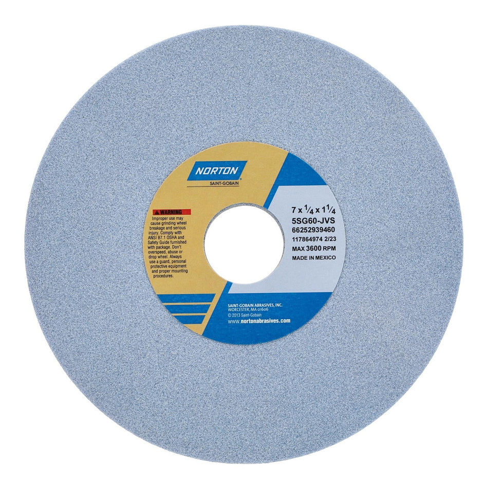 Norton 7 x 1/4 x 1-1/4 in SG Type 01 Toolroom Wheel 5SG 60 J VS