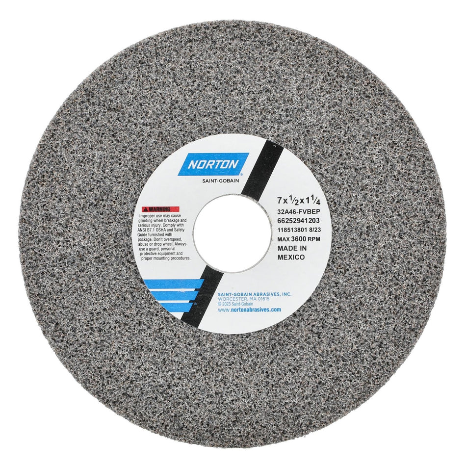 Norton 7 x 1/2 x 1-1/4 in Type 01 Toolroom Wheel 32A 46 F VBEP