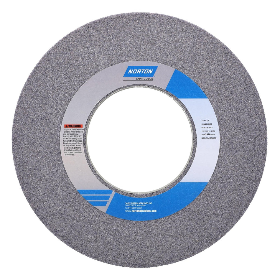 Norton 12 x 1 x 5 in Type 01 Toolroom Wheel 32A 46 H VBE