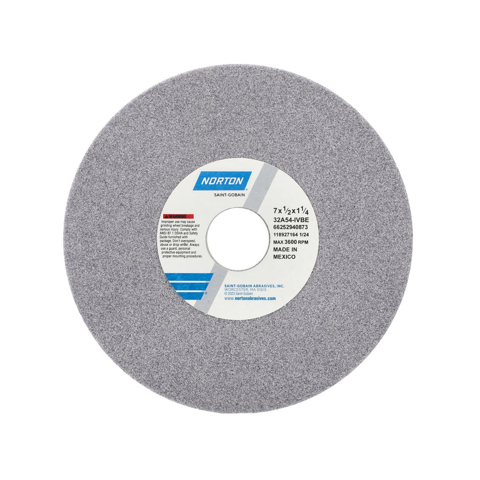 Norton 7 x 1/2 x 1-1/4 in Type 01 Toolroom Wheel 32A 54 I VBE