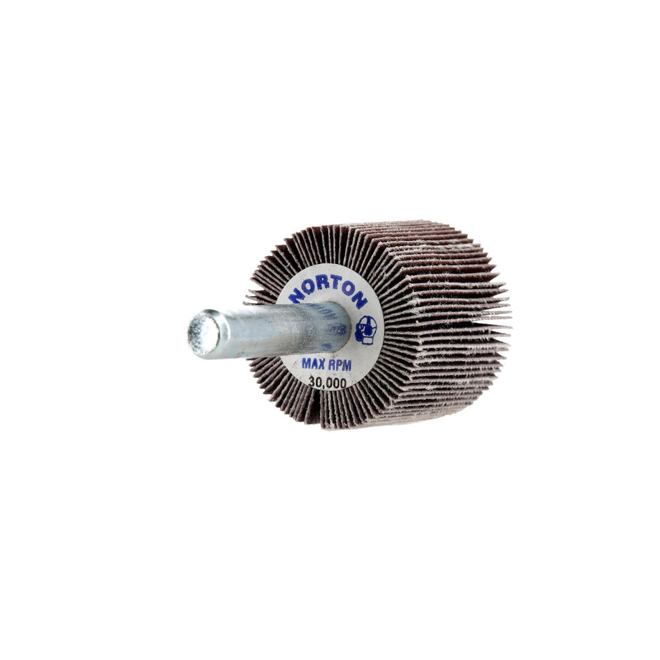 Norton 1 x 1 in High Performance Spindle Flap Wheel P240 Grit R207 Aluminum Oxide, 10-Pack