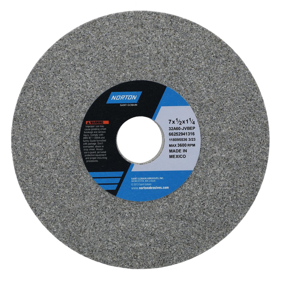 Norton 7 x 1/2 x 1-1/4 in Type 01 Toolroom Wheel 32A 60 J VBEP